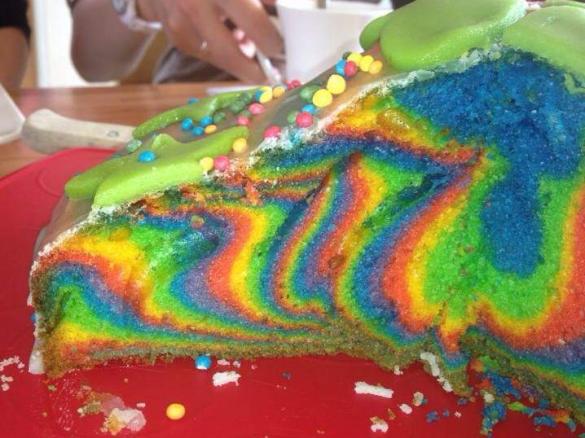 Variation von Zebrakuchen bunt