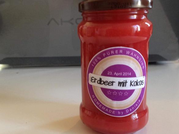 Erdbeermarmelade mit Kokosmilch
