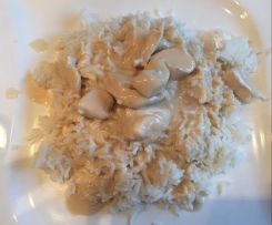 Putengeschnetzeltes in Rahmsoße 