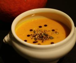 Kürbissuppe mit Orangensaft