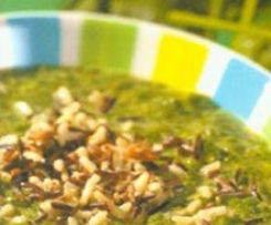 Spinatsuppe mit Wildreis