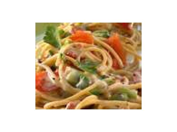 Vollkornspaghetti mit Speck-Käse-Sauce (WW Rezept)