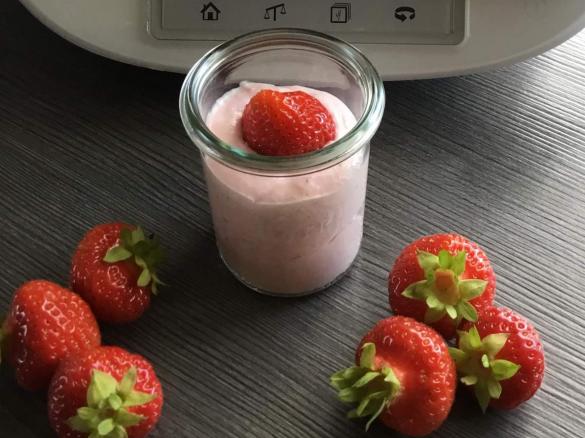 Leichters Erdbeer Dessert