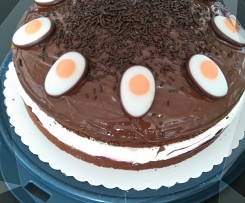 Schoko -Johannisbeer-Torte Osterstyle