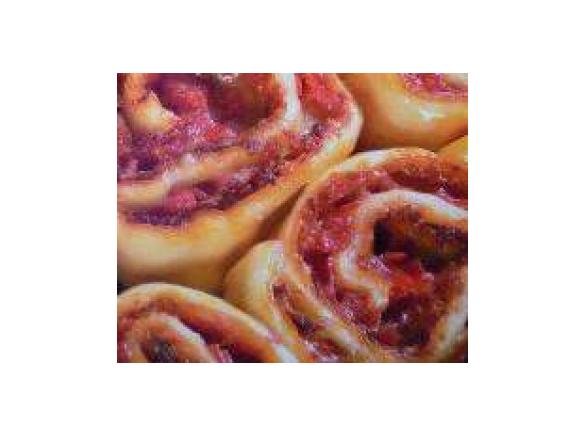 Pizzaschnecken mit Sucuk, lecker