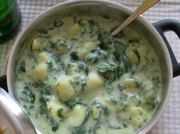 Cremekartoffeln mit Spinat