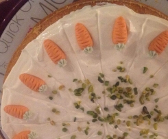 Saftige Rüblitorte mit Frischkäse-Limetten Topping