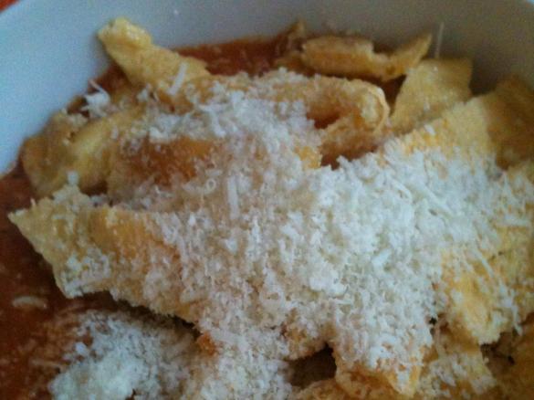 Variation von Ratz-Fatz Tomatensuppe mit Knoblauch