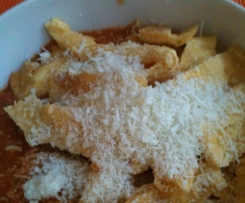 Variation von Ratz-Fatz Tomatensuppe mit Knoblauch