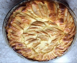 Käsekuchen mit Äpfel