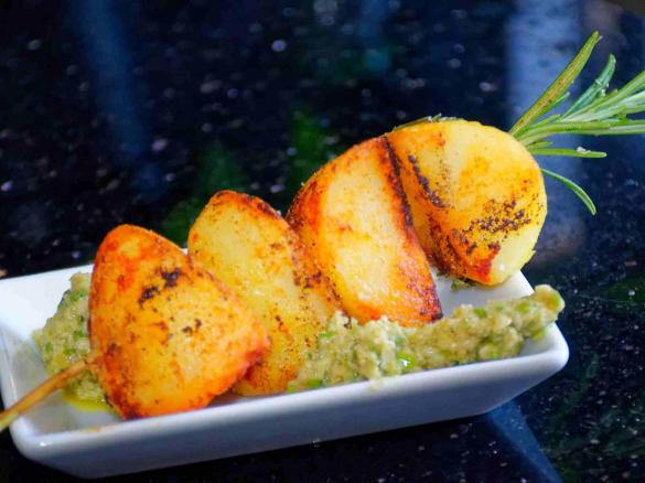 Tapas - Röstkartoffeln mit Olivendip