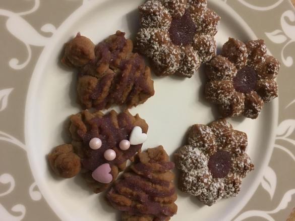 Karamell-Kokos-Blaubeer Plätzchen