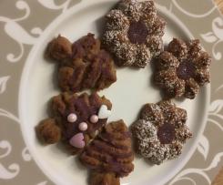 Karamell-Kokos-Blaubeer Plätzchen