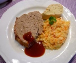 Hackbraten mit Speckkruste