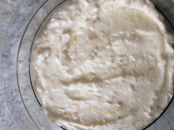 Dessert mit Nektarinen und Mascarpone