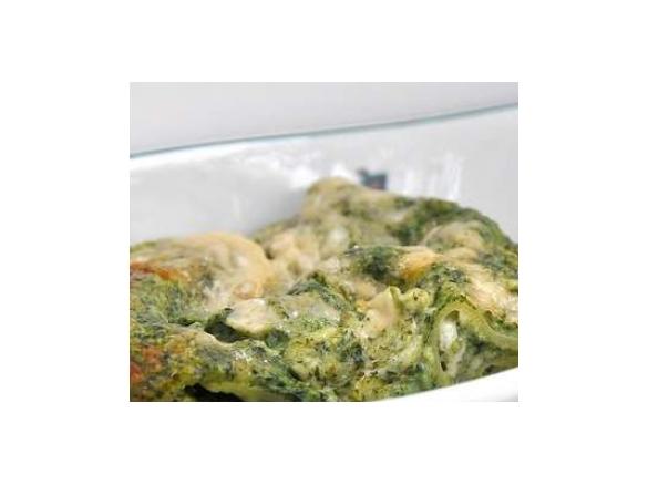 Lasagne vegetarisch mit Spinat/Mozzarella (ohne Tomaten)