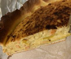 Zwiebelkuchen mit Lachs