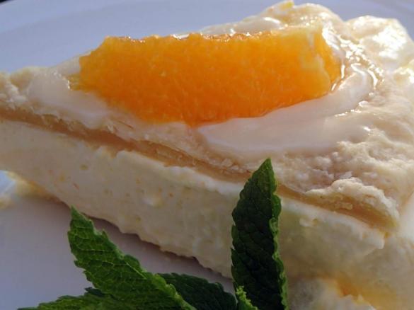Orangen-Quarktorte mit Blätterteig
