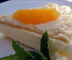 Orangen-Quarktorte mit Blätterteig