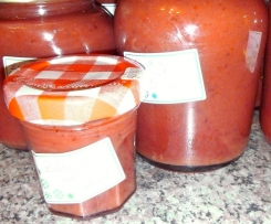 Zwetschge küsst Marzipan Marmelade