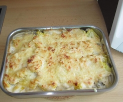 Kartoffel-Gemüse-Auflauf mit Käsesauce