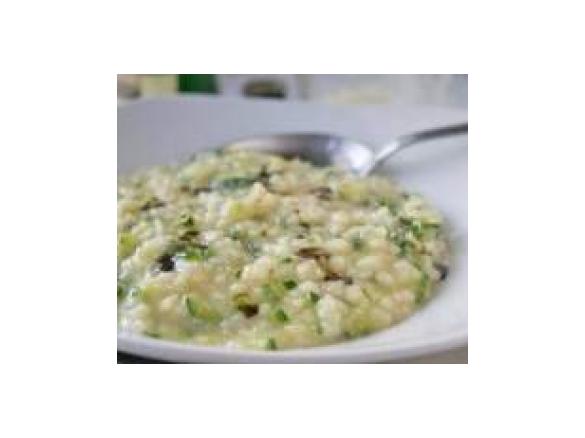 Light Variation von Zucchini-Risotto mit Champignons 