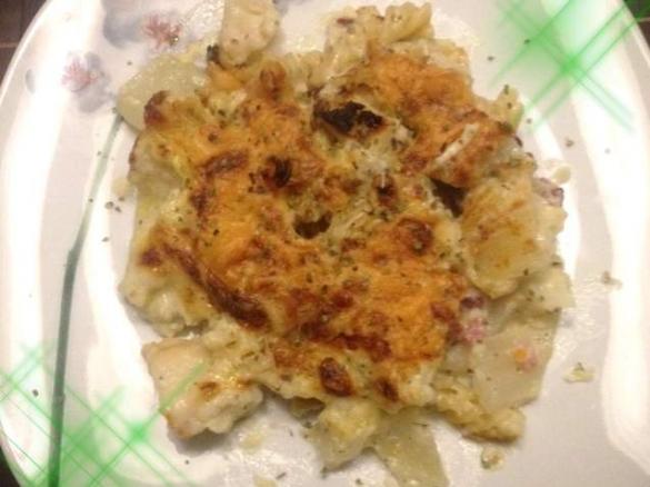 Fenchel-Blumenkohl-Nudel Gratin