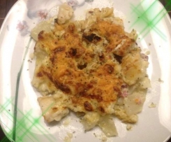 Fenchel-Blumenkohl-Nudel Gratin