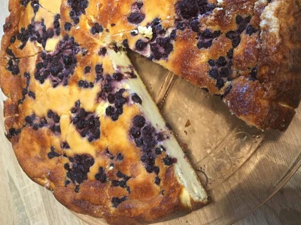 Quarkkuchen mit Heidelbeeren ohne Boden 