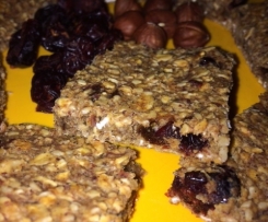 Yummieh!*Energie-Riegel*Müsliriegel mit Banane-Cranberry-Haselnuss-Sesam*