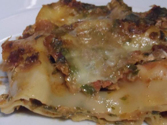 Lasagne mit Tomaten und Mangold