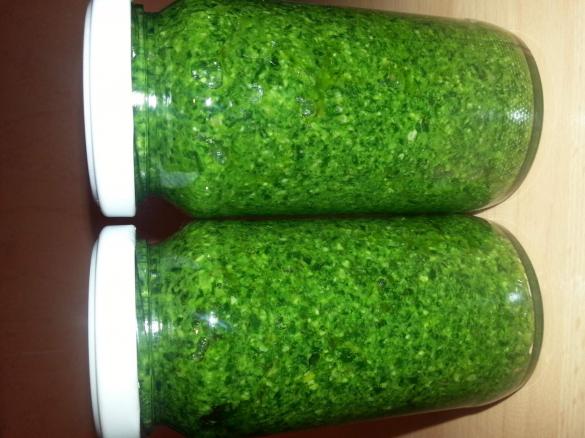 Variation von Bärlauchpesto