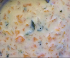 Honig-Karotten-Sauce, Pastasauce, Soße, Sauce