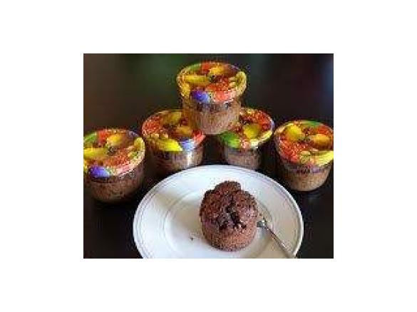 Rotweinkuchen im Glas