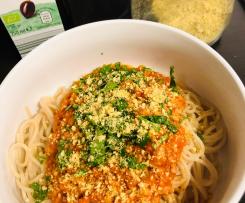 Bolognese vegan mit Sonnenblumenkernen