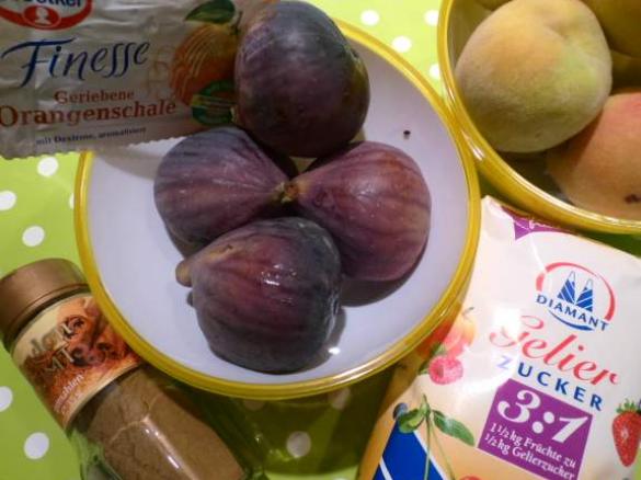 Wildpfirsich-Feigen Marmelade mit Zimt