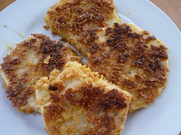 Sellerieschnitzel mit Amaranth-Panade