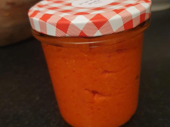 Paprika-Cashew-Aufstrich (vegetarisch, vegan, "zuckerfrei")