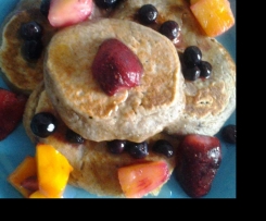 vegane Vollkorn Bananen Pancakes