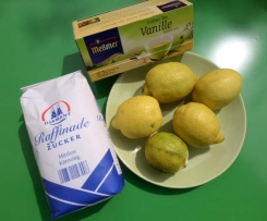 Eisteekonzentrat von grünem Tee mit Zitrone