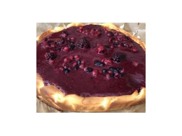 Beeriger Käsekuchen ohne Boden (Low Carb)