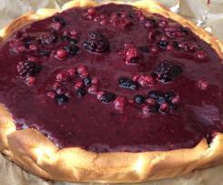 Beeriger Käsekuchen ohne Boden (Low Carb)