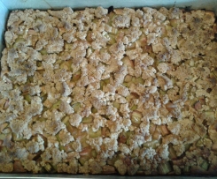 Dinkel-Rhabarberkuchen mit Vollkornstreuseln